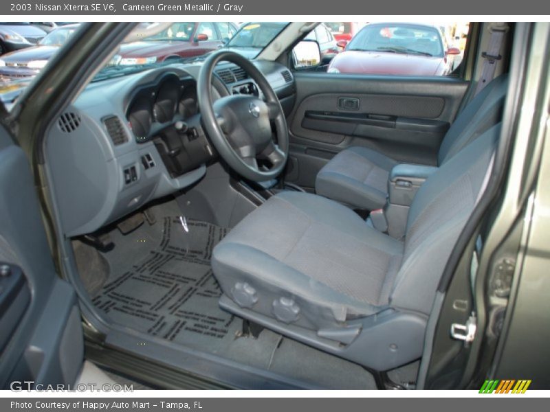 Canteen Green Metallic / Gray 2003 Nissan Xterra SE V6