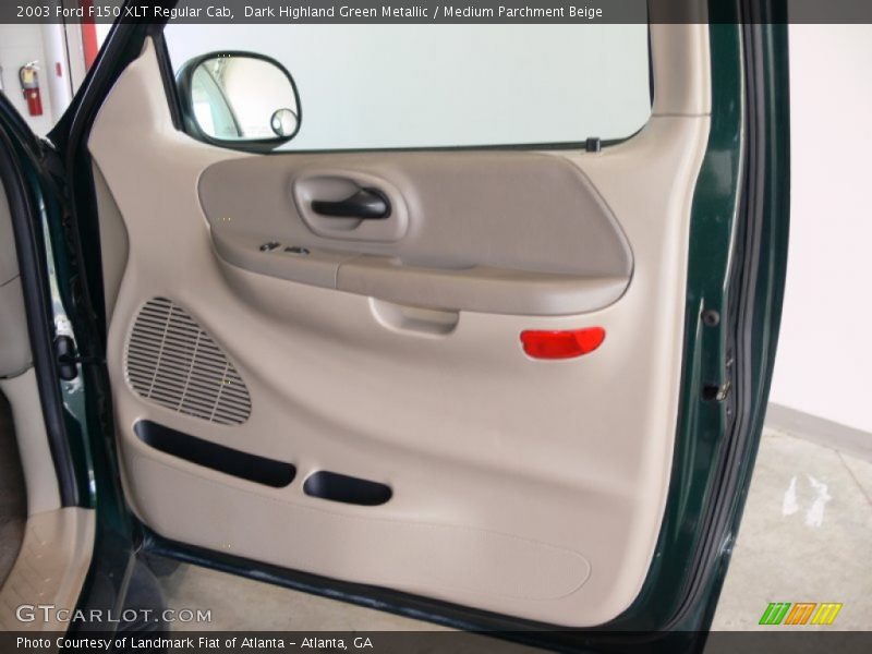 Dark Highland Green Metallic / Medium Parchment Beige 2003 Ford F150 XLT Regular Cab