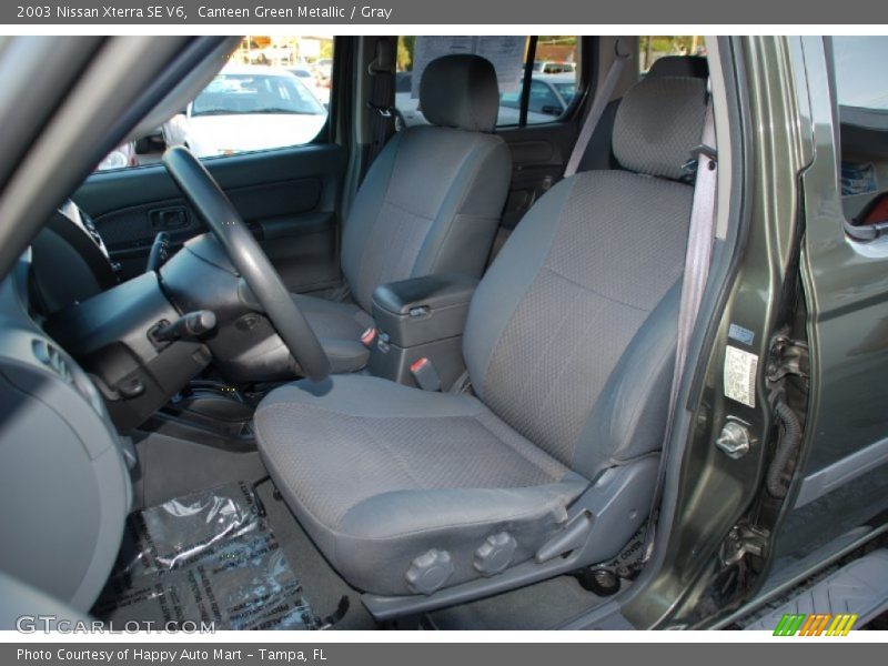 Canteen Green Metallic / Gray 2003 Nissan Xterra SE V6