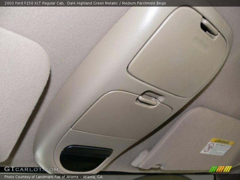 Dark Highland Green Metallic / Medium Parchment Beige 2003 Ford F150 XLT Regular Cab