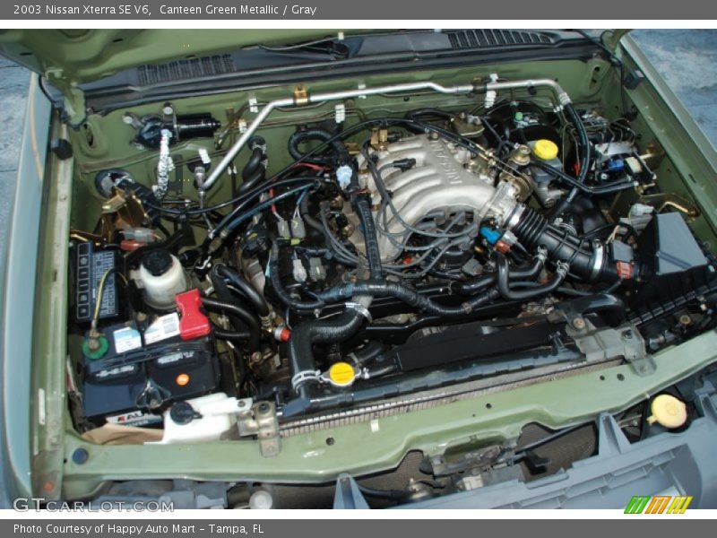 Canteen Green Metallic / Gray 2003 Nissan Xterra SE V6
