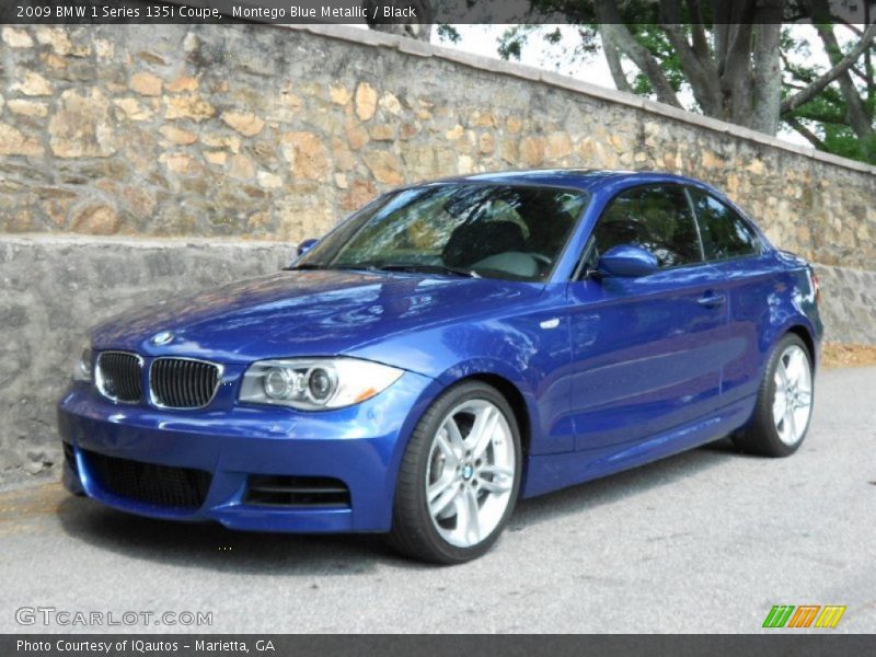Montego Blue Metallic / Black 2009 BMW 1 Series 135i Coupe
