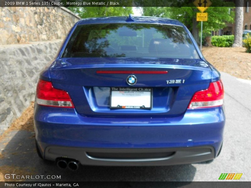 Montego Blue Metallic / Black 2009 BMW 1 Series 135i Coupe