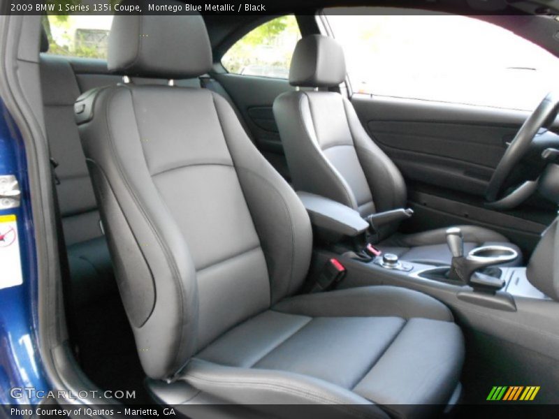 Montego Blue Metallic / Black 2009 BMW 1 Series 135i Coupe