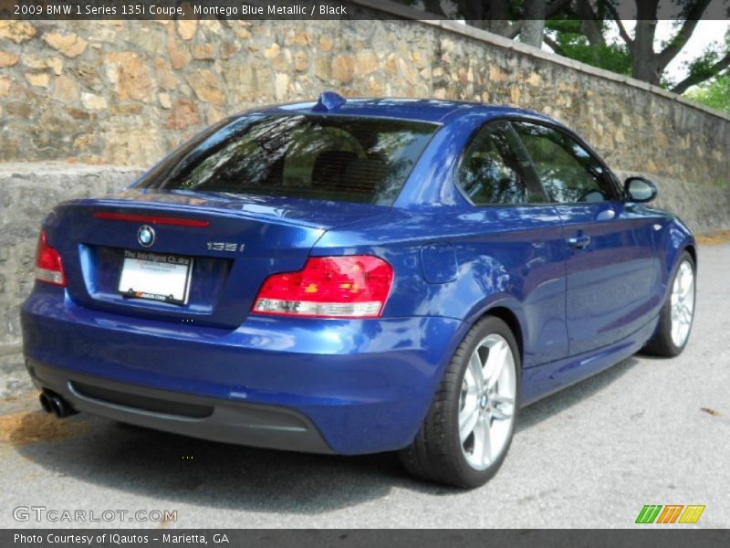 Montego Blue Metallic / Black 2009 BMW 1 Series 135i Coupe
