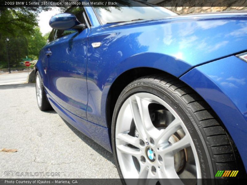 Montego Blue Metallic / Black 2009 BMW 1 Series 135i Coupe