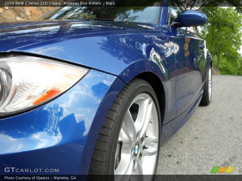 Montego Blue Metallic / Black 2009 BMW 1 Series 135i Coupe