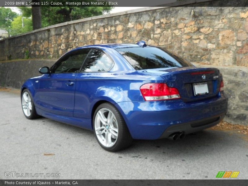 Montego Blue Metallic / Black 2009 BMW 1 Series 135i Coupe