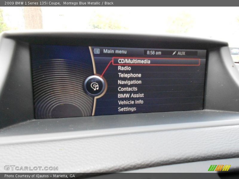 Montego Blue Metallic / Black 2009 BMW 1 Series 135i Coupe