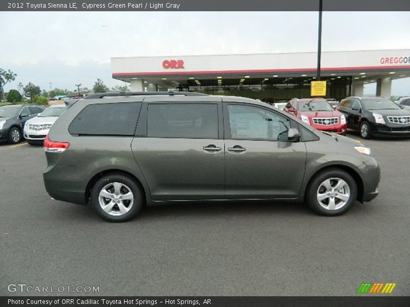 Cypress Green Pearl / Light Gray 2012 Toyota Sienna LE