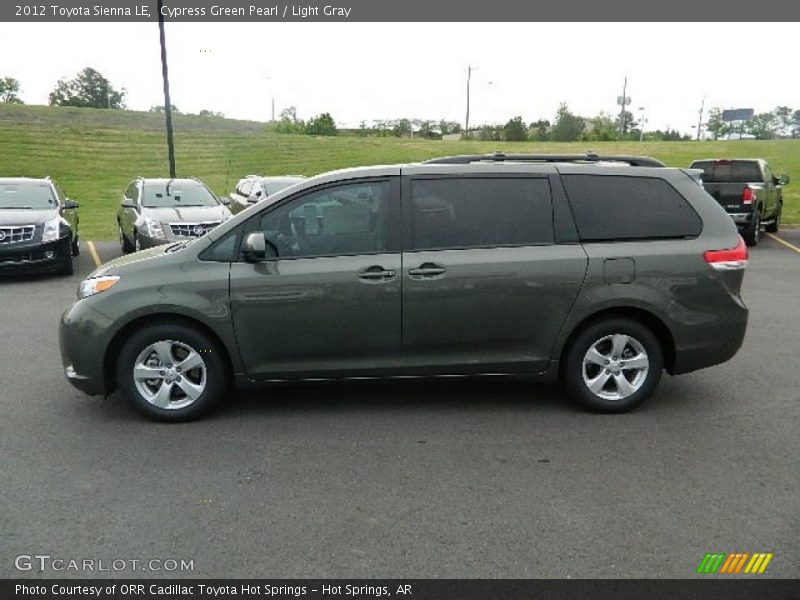 Cypress Green Pearl / Light Gray 2012 Toyota Sienna LE