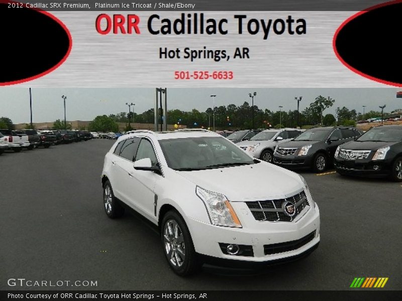 Platinum Ice Tricoat / Shale/Ebony 2012 Cadillac SRX Premium