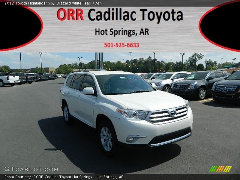 Blizzard White Pearl / Ash 2012 Toyota Highlander V6