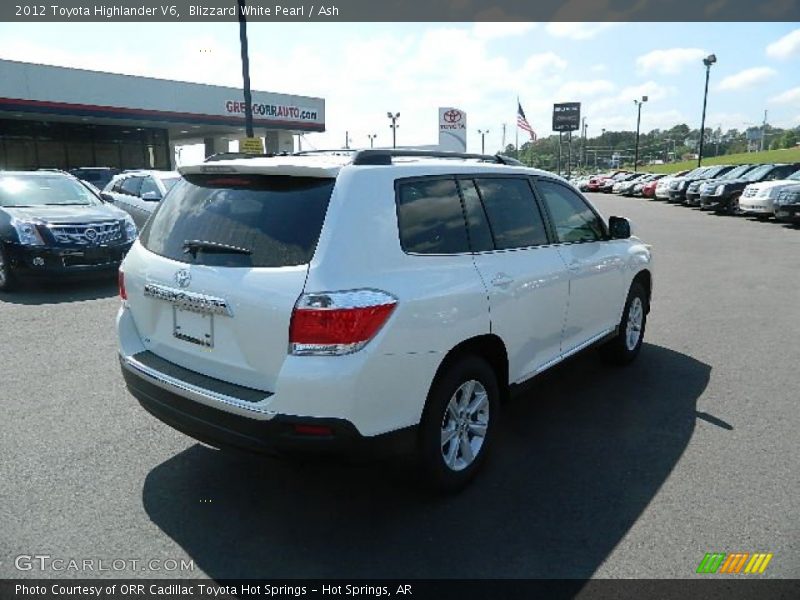 Blizzard White Pearl / Ash 2012 Toyota Highlander V6