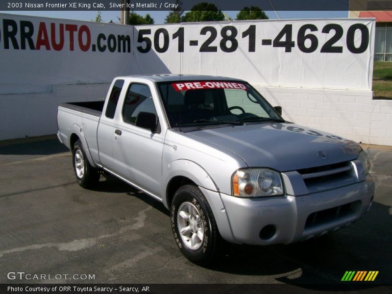 Silver Ice Metallic / Gray 2003 Nissan Frontier XE King Cab