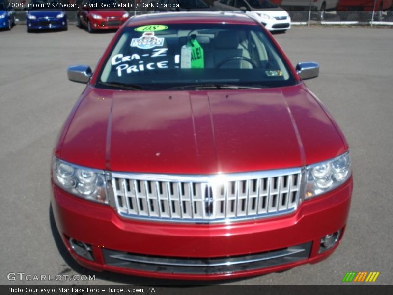 Vivid Red Metallic / Dark Charcoal 2008 Lincoln MKZ Sedan