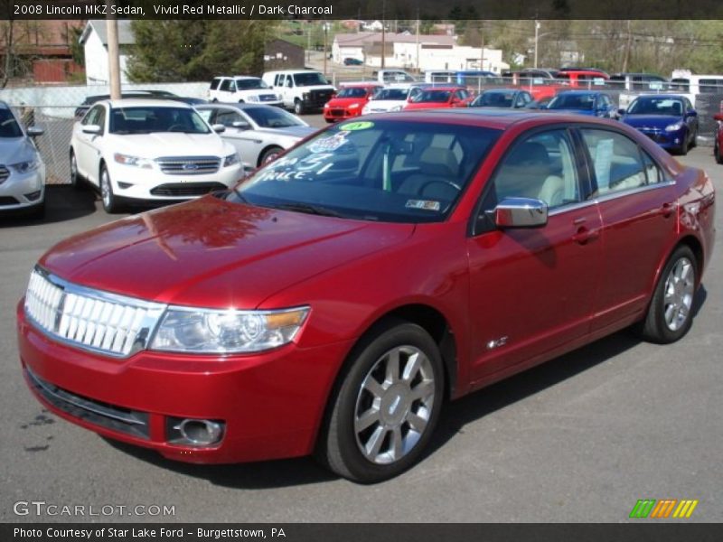 Vivid Red Metallic / Dark Charcoal 2008 Lincoln MKZ Sedan