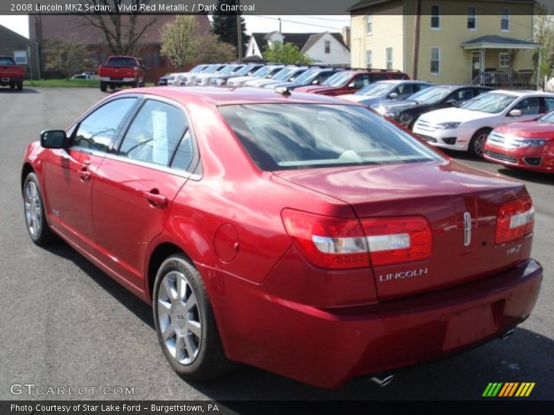 Vivid Red Metallic / Dark Charcoal 2008 Lincoln MKZ Sedan