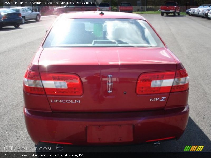 Vivid Red Metallic / Dark Charcoal 2008 Lincoln MKZ Sedan