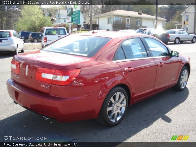 Vivid Red Metallic / Dark Charcoal 2008 Lincoln MKZ Sedan