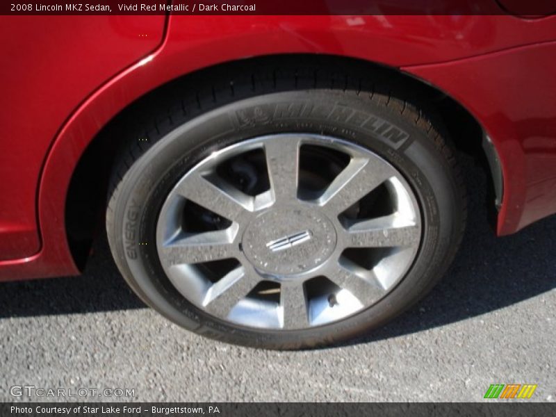 Vivid Red Metallic / Dark Charcoal 2008 Lincoln MKZ Sedan