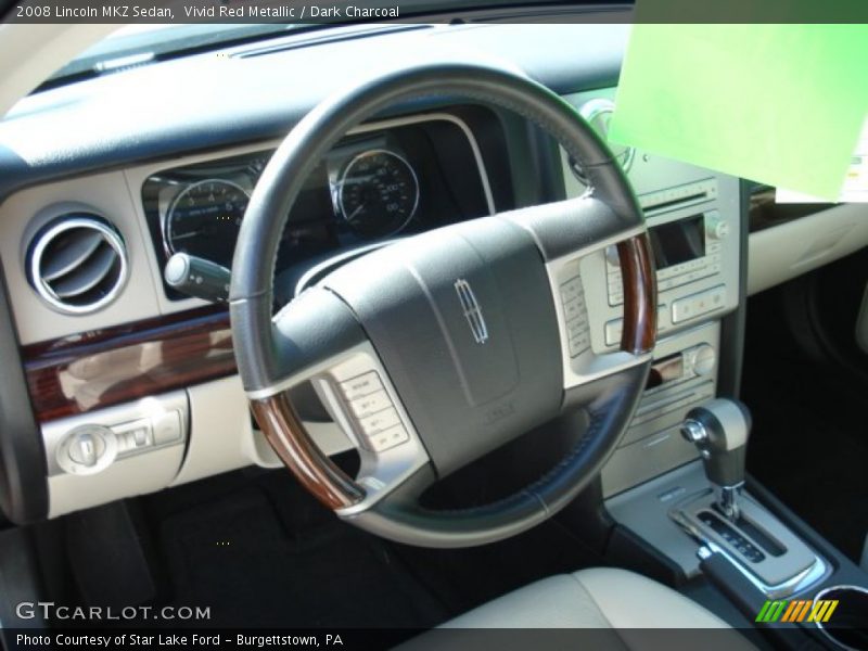 Vivid Red Metallic / Dark Charcoal 2008 Lincoln MKZ Sedan