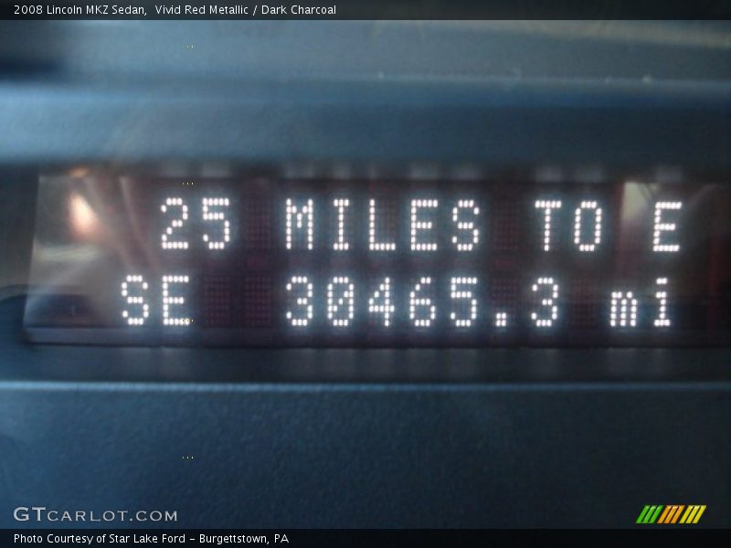 Vivid Red Metallic / Dark Charcoal 2008 Lincoln MKZ Sedan