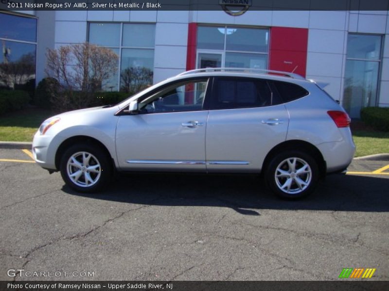 Silver Ice Metallic / Black 2011 Nissan Rogue SV AWD