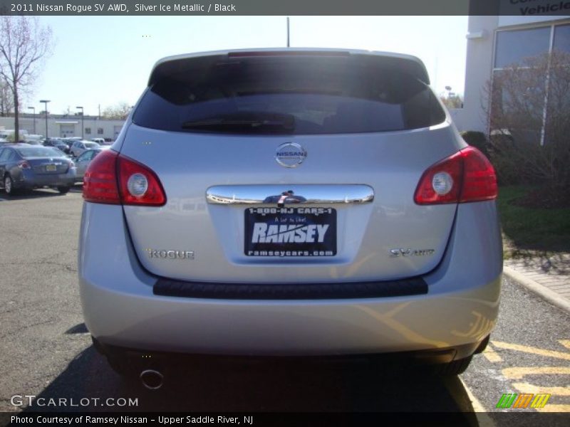 Silver Ice Metallic / Black 2011 Nissan Rogue SV AWD