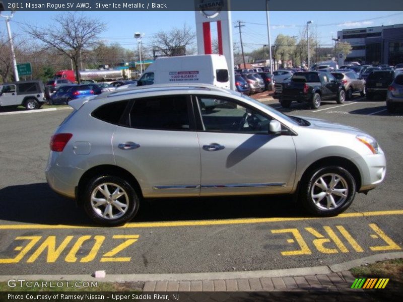 Silver Ice Metallic / Black 2011 Nissan Rogue SV AWD