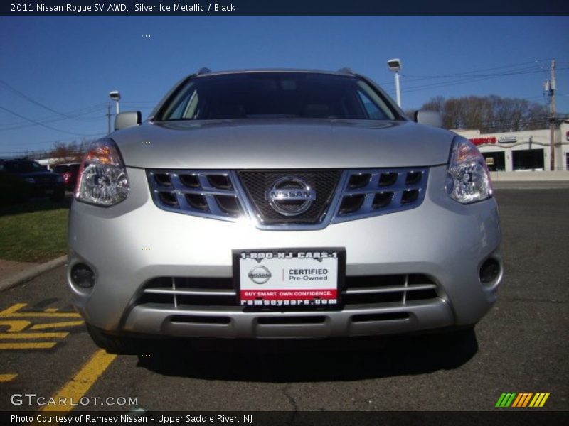 Silver Ice Metallic / Black 2011 Nissan Rogue SV AWD