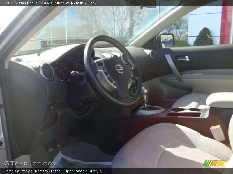 Silver Ice Metallic / Black 2011 Nissan Rogue SV AWD