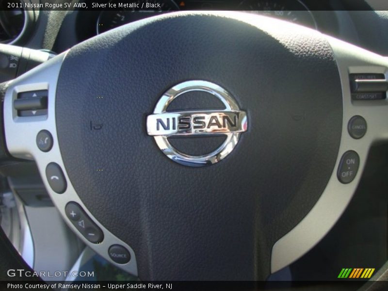 Silver Ice Metallic / Black 2011 Nissan Rogue SV AWD