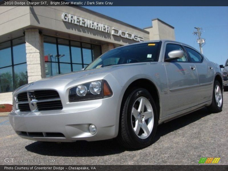 Bright Silver Metallic / Dark Slate Gray 2010 Dodge Charger SXT