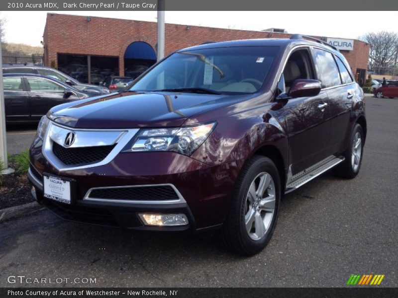 Dark Cherry Pearl / Taupe Gray 2010 Acura MDX