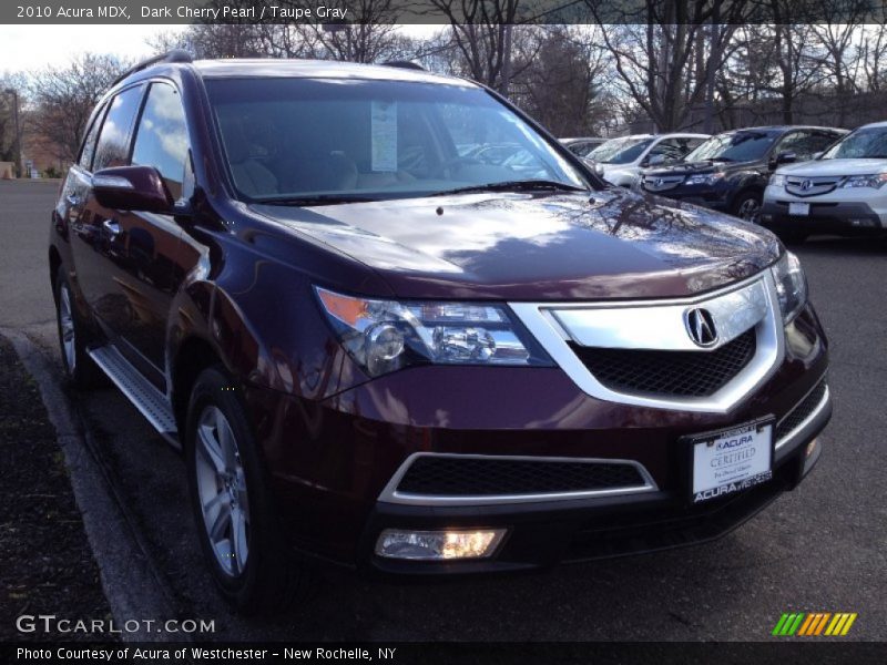 Dark Cherry Pearl / Taupe Gray 2010 Acura MDX