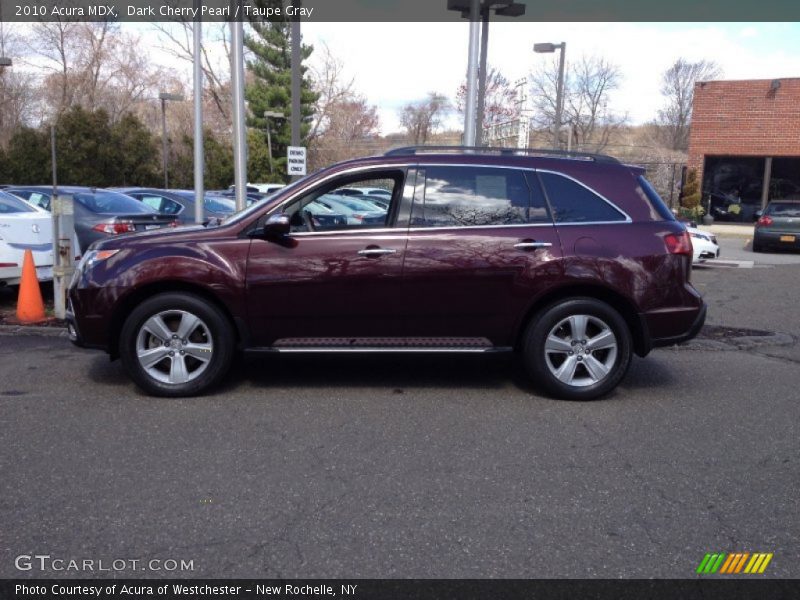 Dark Cherry Pearl / Taupe Gray 2010 Acura MDX