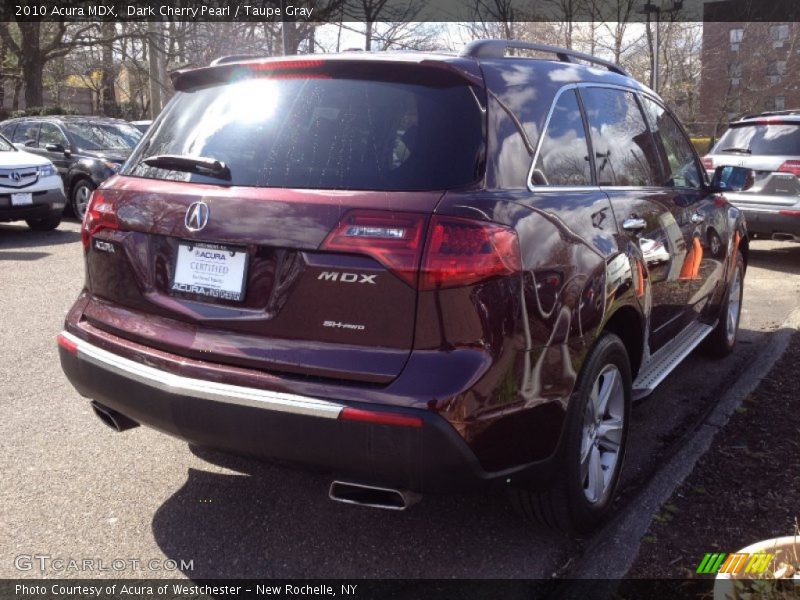 Dark Cherry Pearl / Taupe Gray 2010 Acura MDX