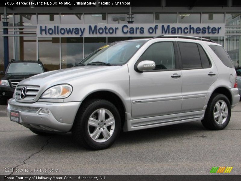 Brilliant Silver Metallic / Charcoal 2005 Mercedes-Benz ML 500 4Matic