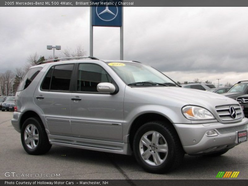 Brilliant Silver Metallic / Charcoal 2005 Mercedes-Benz ML 500 4Matic