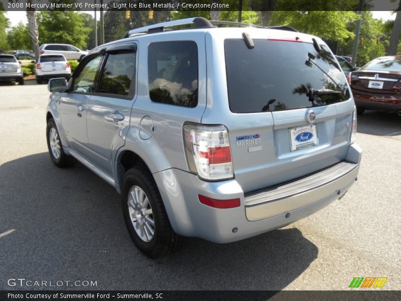 Light Ice Blue Metallic / Greystone/Stone 2008 Mercury Mariner V6 Premier