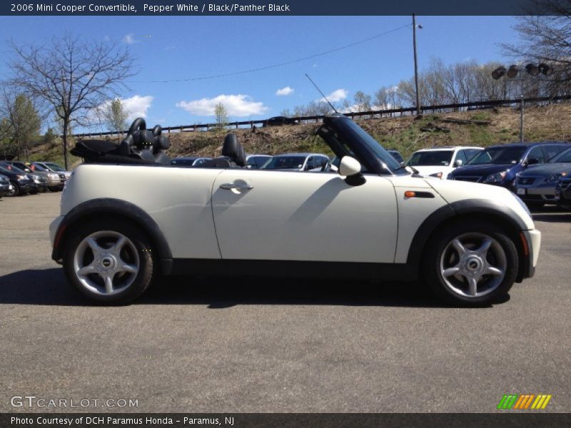 Pepper White / Black/Panther Black 2006 Mini Cooper Convertible
