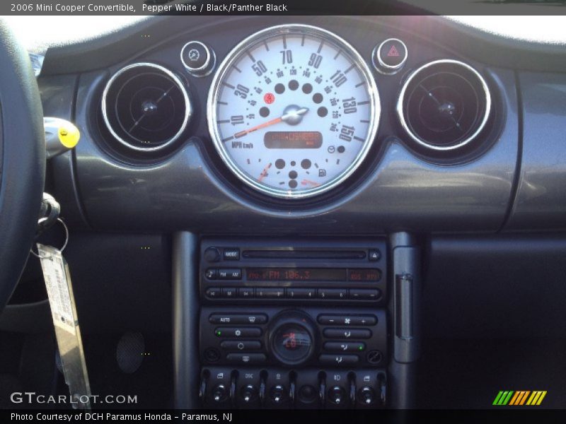 Pepper White / Black/Panther Black 2006 Mini Cooper Convertible