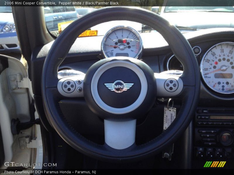 Pepper White / Black/Panther Black 2006 Mini Cooper Convertible