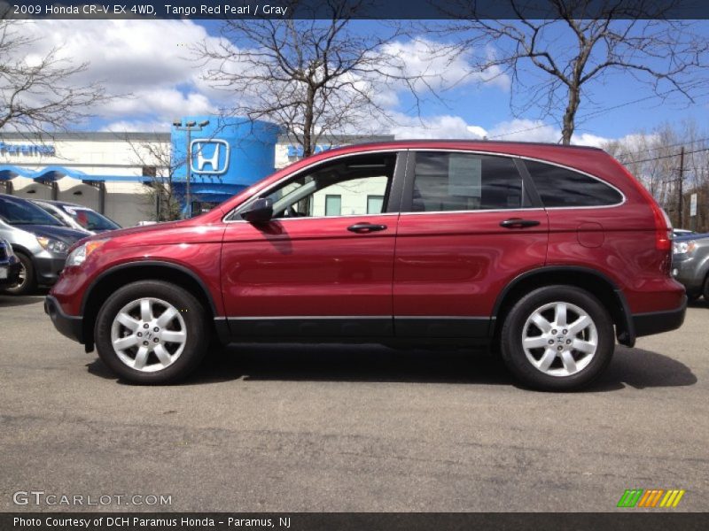 Tango Red Pearl / Gray 2009 Honda CR-V EX 4WD