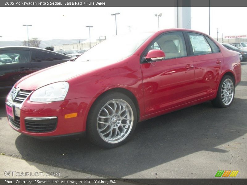 Salsa Red / Pure Beige 2009 Volkswagen Jetta S Sedan