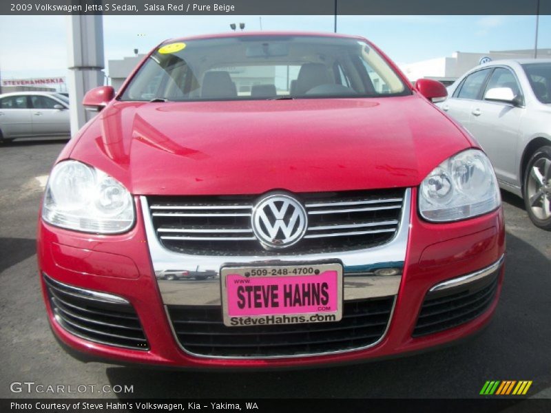 Salsa Red / Pure Beige 2009 Volkswagen Jetta S Sedan