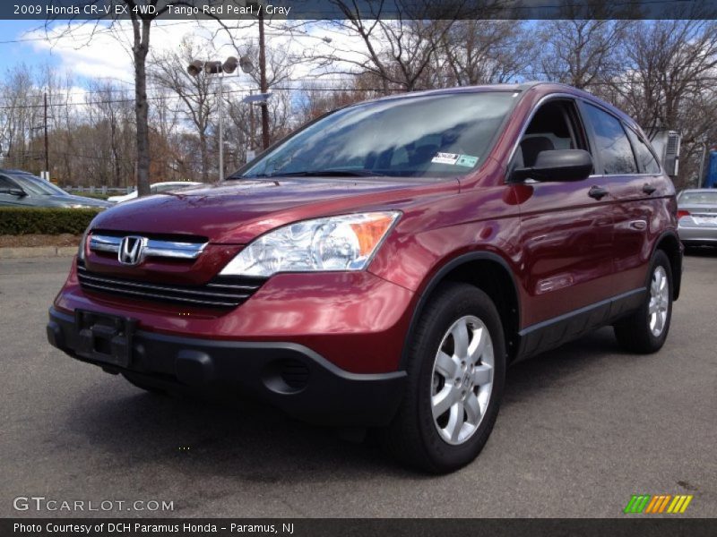 Tango Red Pearl / Gray 2009 Honda CR-V EX 4WD