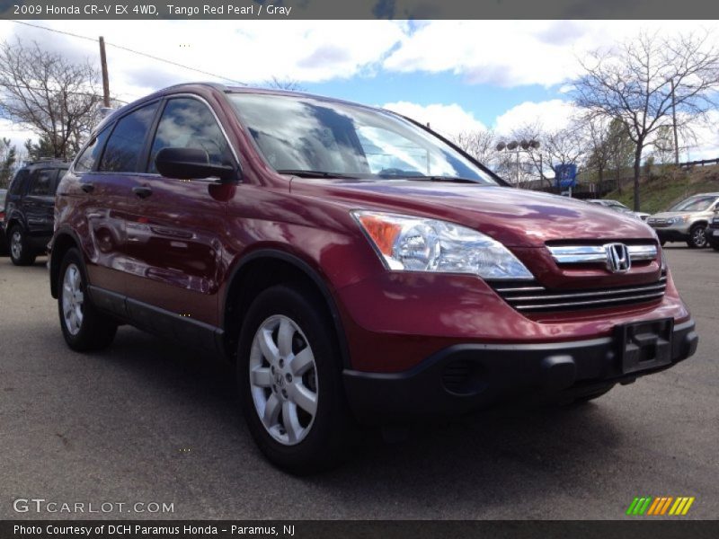 Tango Red Pearl / Gray 2009 Honda CR-V EX 4WD