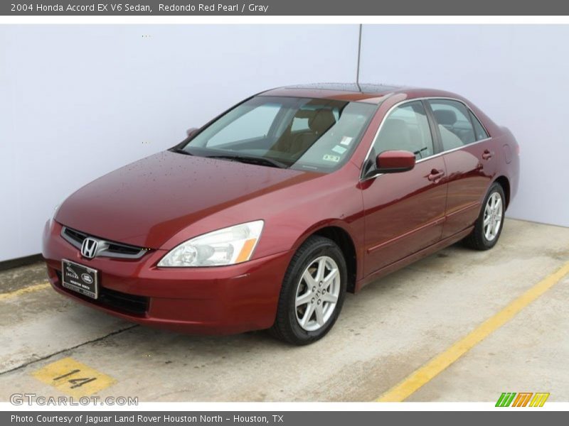 Redondo Red Pearl / Gray 2004 Honda Accord EX V6 Sedan